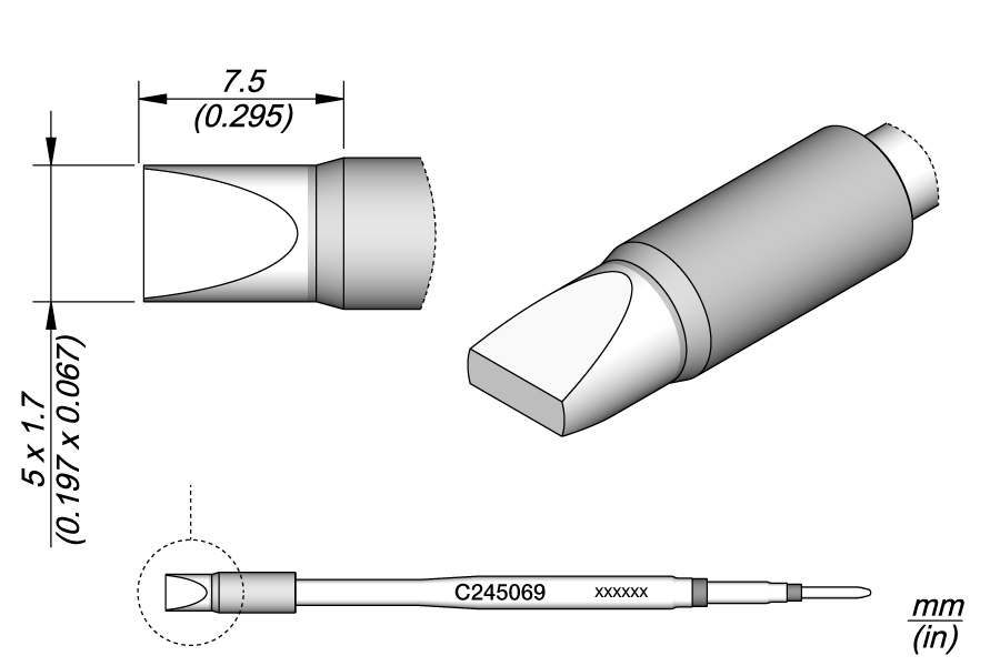 C245069 - Chisel Cartridge 5 x 1.7 HT